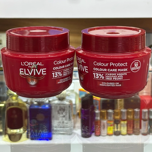 ماسک مو الویو لورال قرمز اصل مناسب موی رنگ شده و هایلایت شده 300 میل | L'Oreal Elvive Colour Care Mask for Coloured or Highlighted Hair 300ml